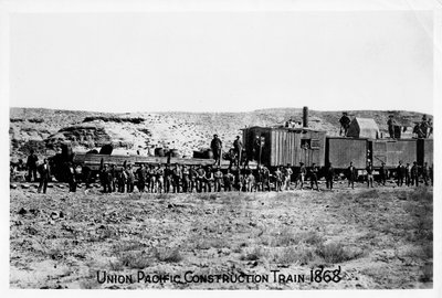 Treno di costruzione sulla Union Pacific Railroad, USA da Unbekannt