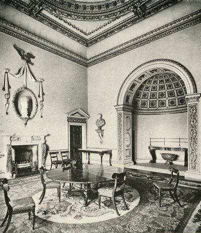 Interni a contrasto: Palladiano - La sala da pranzo, Holkham, Norfolk, di William Kent, con Regency da Unbekannt