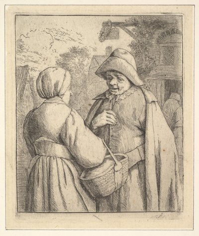 Conversazione in strada, 1610-85 da Unbekannt