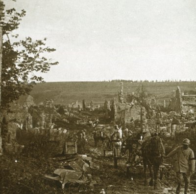 Convoglio, Les Éparges, Francia settentrionale, c. 1914-1918 da Unbekannt