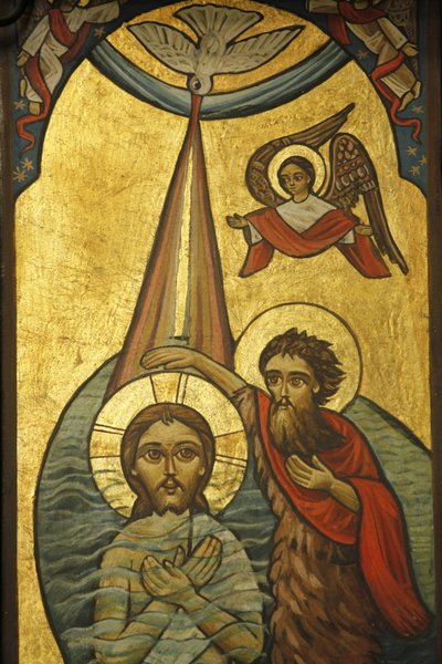 Icona copta: battesimo di Gesù, Il Cairo da Unbekannt