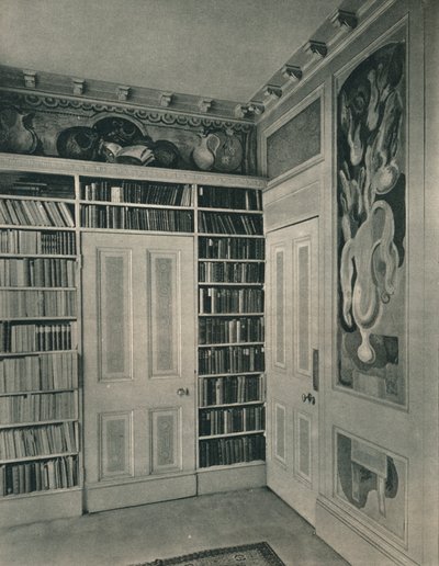 Angolo del salotto della signora St. John Hutchinson, Regents Park. Pannelli di Duncan Grant da Unbekannt