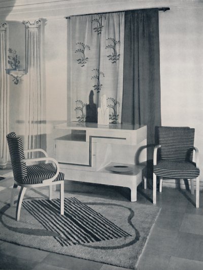 Angolo di una stanza progettata da Hayes Marshall per Fortnum & Mason Ltd., Londra, 1936 da Unbekannt