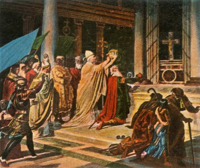 Incoronazione di Carlo Magno a Roma, giorno di Natale, 800 d.C., 1936 da Unbekannt
