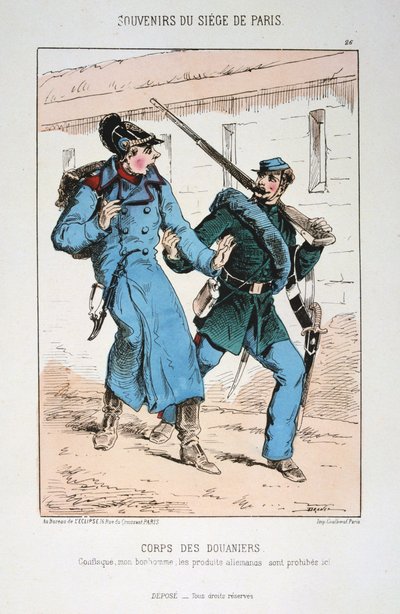Corps des Douaniers, assedio di Parigi, guerra franco-prussiana, 1870-1871 da Unbekannt