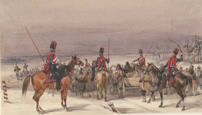 Cosacchi che scortano deportati, 1831 da Unbekannt