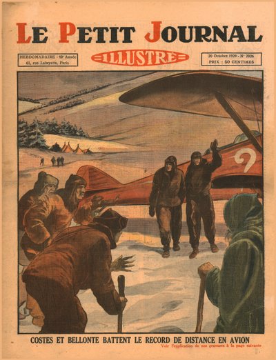 Costes e Bellonte battono il record di distanza di volo, 1929 da Unbekannt