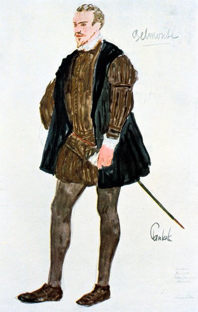 Bozzetto di costume per Belmonte, c1913 da Unbekannt
