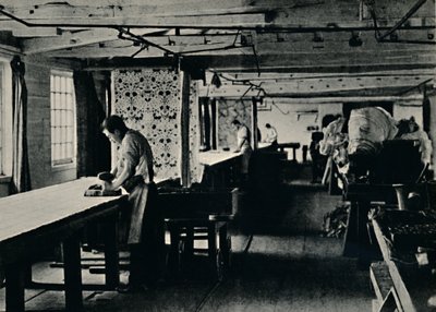 Stampa del cotone presso Merton Abbey Works, c1884 da Unbekannt