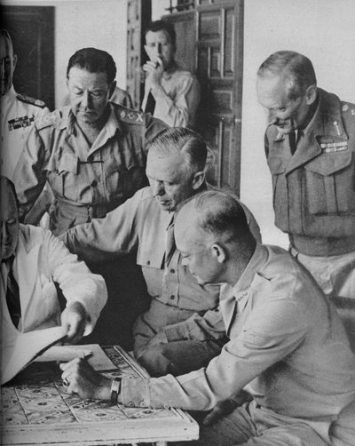 Consiglio di guerra ad Algeri: Mr Churchill con i suoi capitani, 1943 da Unbekannt