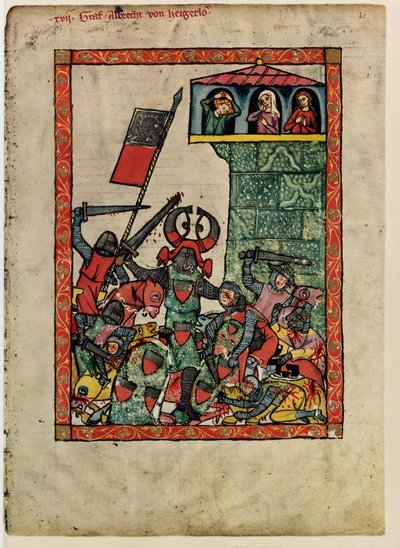 Conte Albrecht II di Hohenberg dal Codex Manesse da Unbekannt