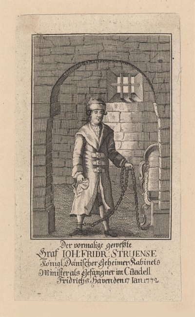 Conte Johann Friedrich Struensee 1737-1772 da Unbekannt