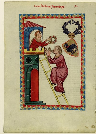 Conte Kraft III di Toggenburg dal Codex Manesse, Tra il 1305 e il 1340 da Unbekannt