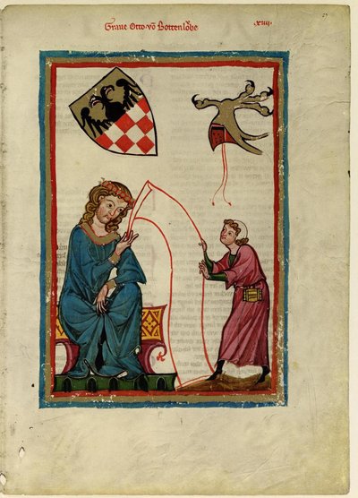 Conte Otto von Botenlauben dal Codex Manesse, Tra il 1305 e il 1340 da Unbekannt