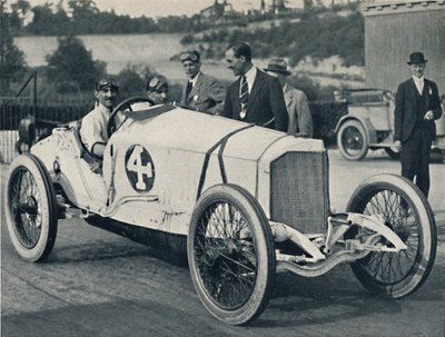 Il conte Zborowski, il giovane, su una Mercedes da Unbekannt