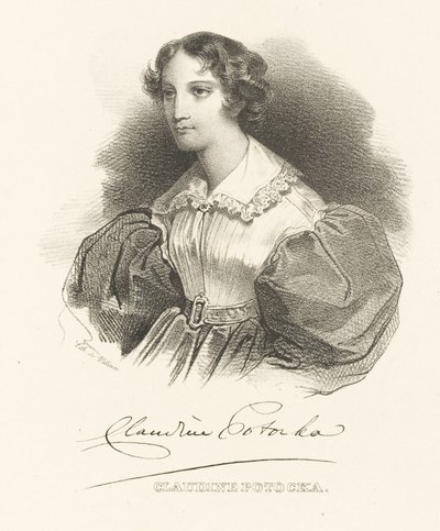Contessa Klaudyna Claudine Potocka, nata Dzialynska 1801-1836, c1830 da Unbekannt