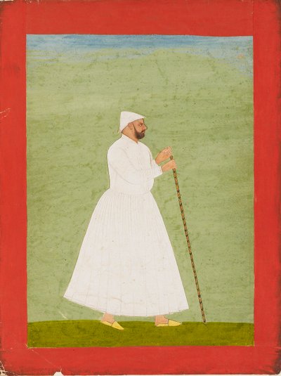 Funzionario di corte che indossa un jama bianco, c1740 da Unbekannt