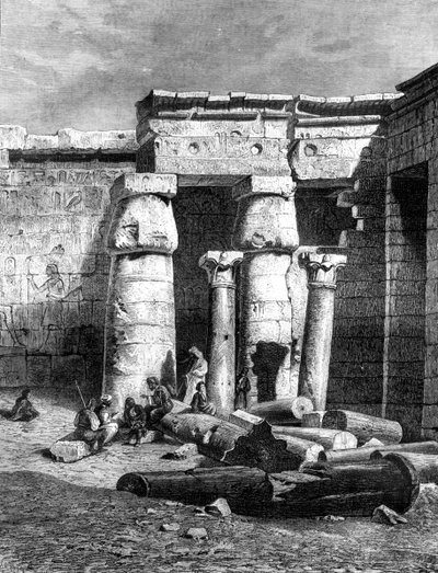 Corte con resti di una Chiesa Cristiana, Medinet-Habou, 1881 da Unbekannt