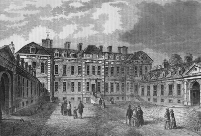 Cortile della Montagu House, Great Russell Street, Bloomsbury, Londra, 1830-1878 da Unbekannt