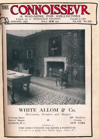Copertina di The Connoisseur, gennaio 1921 da Unbekannt