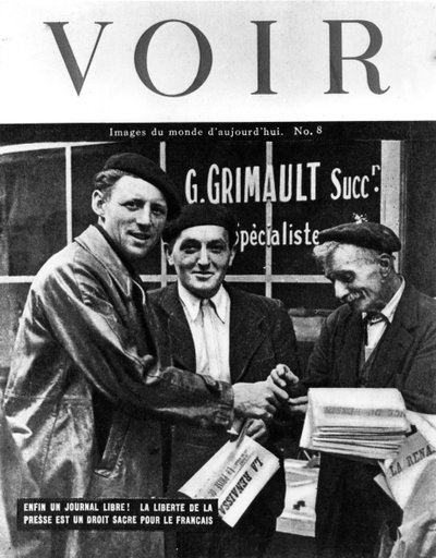 Copertina della rivista Voir, 1944 da Unbekannt