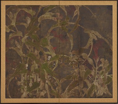 Coxcombs, mais e glorie del mattino, periodo Momoyama, 1568-1615 da Unbekannt
