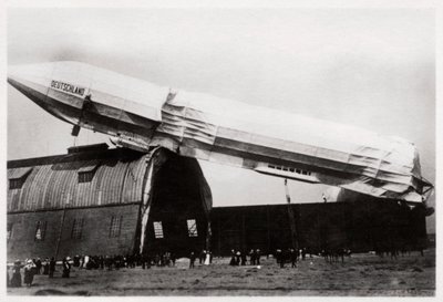 Zeppelin schiantato LZ 8 Deutschland II, Düsseldorf, Germania, 1911-1933 da Unbekannt
