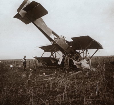 Aereo precipitato, Tracy-le-Val, Francia settentrionale, c. 1914-1918 da Unbekannt