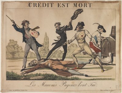 Crédit est Mort Il credito è morto, inizio XIX sec. da Unbekannt