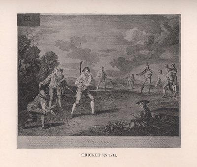 Cricket nel 1743, 1912 da Unbekannt