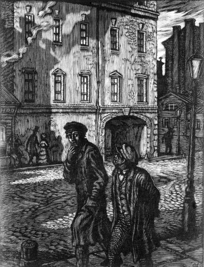 Delitto e castigo, romanzo di Fyodor Dostoevsky, illustrazione di Feodor Konstantinov da Unbekannt