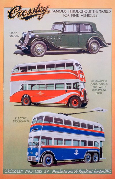 Pubblicità di Crossley Motors, 1937 da Unbekannt