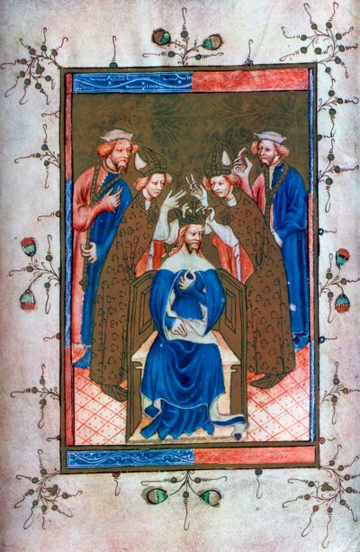 Incoronazione di un re, dal Liber Regalis, Abbazia di Westminster da Unbekannt
