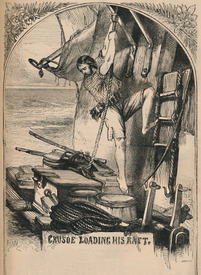 Crusoe carica la sua zattera da Unbekannt
