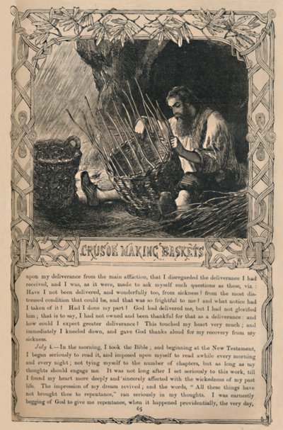Crusoe che Fa Cesti da Unbekannt
