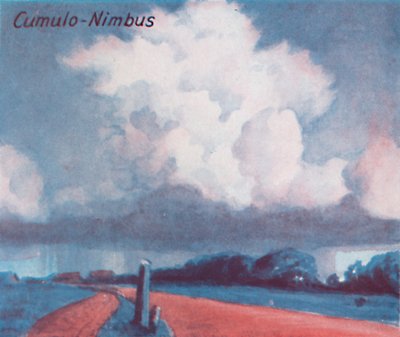 Cumulo-Nimbus - Una dozzina delle principali forme di nuvole nel cielo, 1935 da Unbekannt