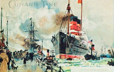 Cunard Line, molo di sbarco, Liverpool, c1900 da Unbekannt