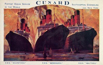Transatlantici Cunard, anni 1920 da Unbekannt