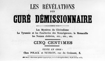 Cure Demissionnaire, dai manifesti politici francesi della Comune di Parigi da Unbekannt