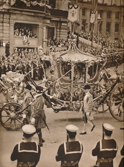 Cynosure di tutti gli occhi nelle processioni: la carrozza di stato, 1937 da Unbekannt