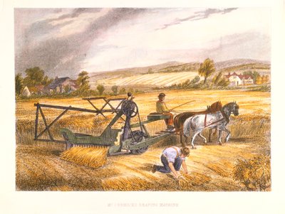 La mietitrice di Cyrus McCormick del 1831 brevettata nel 1834, c1851 da Unbekannt