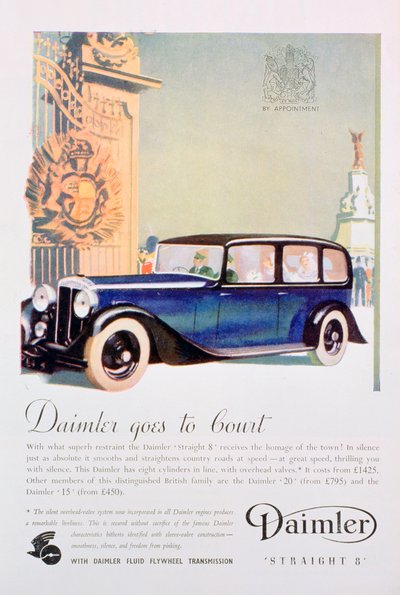 Pubblicità della Daimler Straight 8, 1935 da Unbekannt