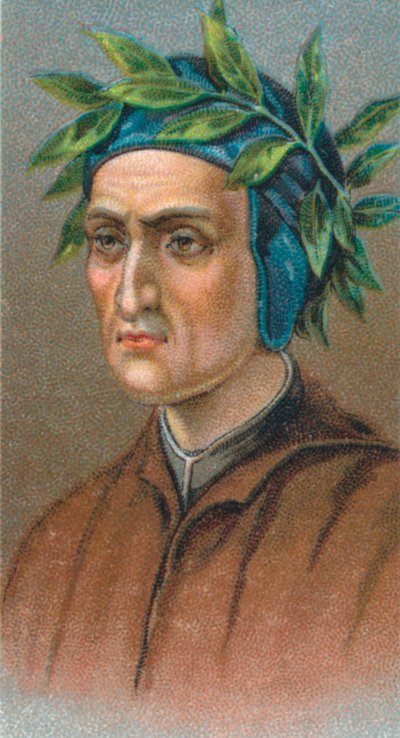 Dante Alighieri 1265-1321, poeta fiorentino italiano, 1924 da Unbekannt