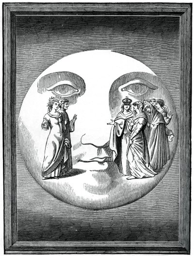 Dante e Beatrice trasportati sulla luna, XVI secolo 1870 da Unbekannt
