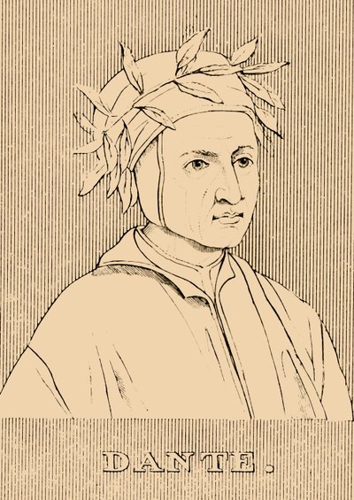 Dante, c1265-1321, 1830 da Unbekannt