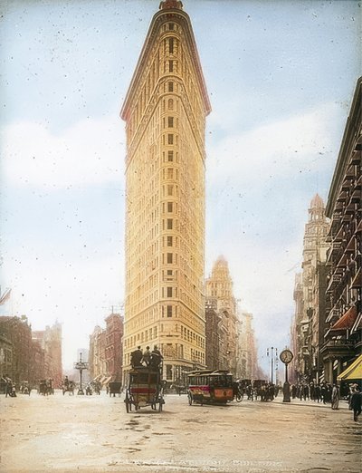 Il Flatiron Building (Fuller Building). Uno dei più antichi grattacieli di New York da Unbekannt