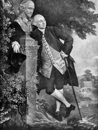 David Garrick 1717-1779, attore, drammaturgo, direttore teatrale e produttore inglese, 1905 da Unbekannt