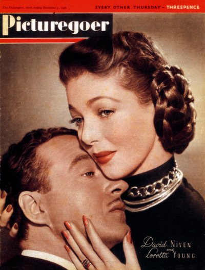 David Niven 1910-1983 e Loretta Young 1913-2000, attori, 1946 da Unbekannt