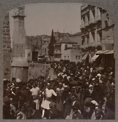 Via David, Gerusalemme, c1900 da Unbekannt