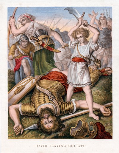 Davide uccide Golia, c1860 da Unbekannt